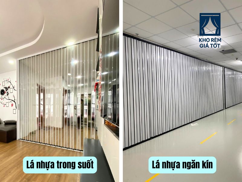 Các loại cửa xếp lá nhựa theo màu lá nhựa