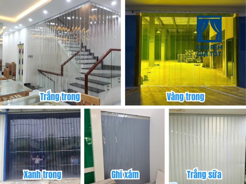 các mẫu màu rèm nhựa PVC kho rèm giá tốt