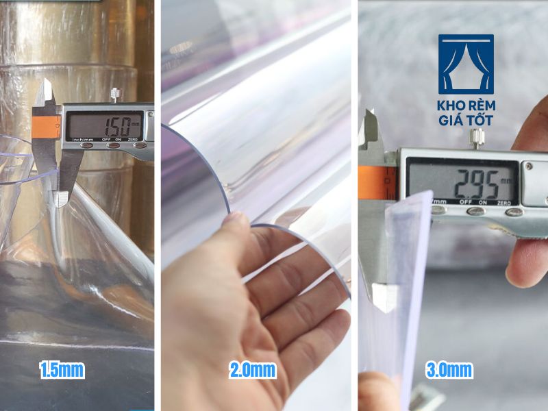 phân loại rèm nhựa PVC theo độ dày